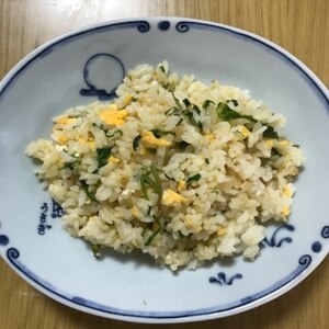 大根菜と卵のチャーハン